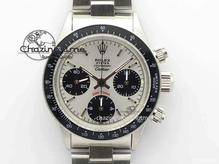 0112 Daytona 6263 SS White Black Dial Black Tachymeter Bezel On SS Bracelet Venus Premium 3858